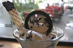 Desert in Famous Budapest Cafe